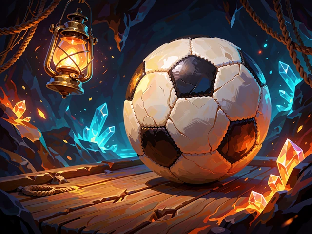 L&aelig;derfodbold p&aring; et gammelt skibsd&aelig;k oplyst af en messinglanterne, kategorien sportsbook og virtuel sport